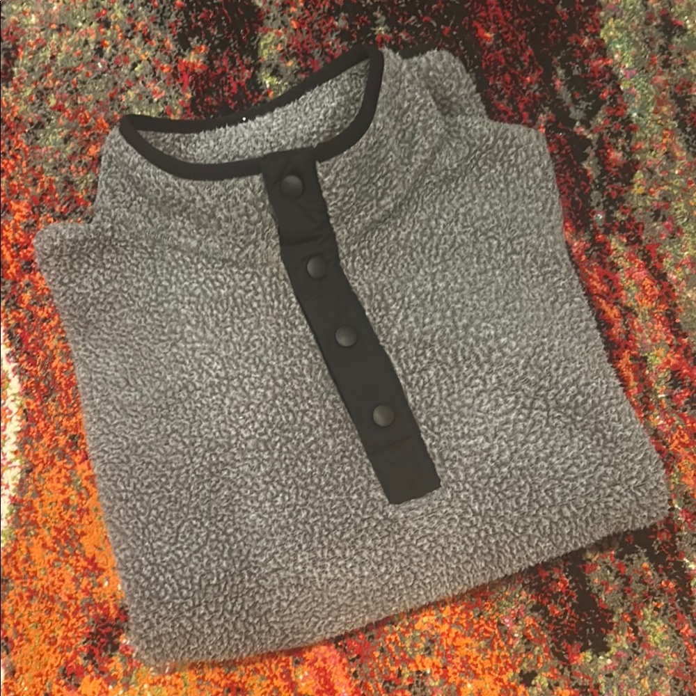 CLOSEOUT - Carhartt Gray Sherpa 1/4 Snap